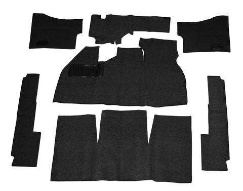 Classic VW Black Deluxe Carpet Kit Without Footrest 58-68 Beetle Empi 3081 - dubparts.com