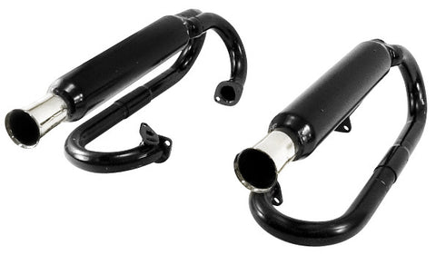 Classic VW Dual Glass Pack Buggy Exhaust for Dual Carb Motors Empi 3373 - dubparts.com