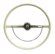 Classic VW White Steering Wheel for VW Bug, Ghia, Type 3 Empi 79-4006 - dubparts.com