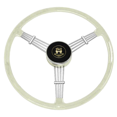 Classic VW Banjo Steering Wheel Silver/Gray Empi 79-4060 - dubparts.com