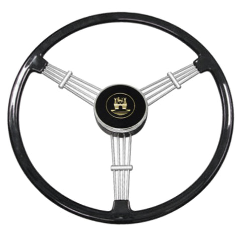 Classic VW Banjo Steering Wheel Black Empi 79-4059 - dubparts.com